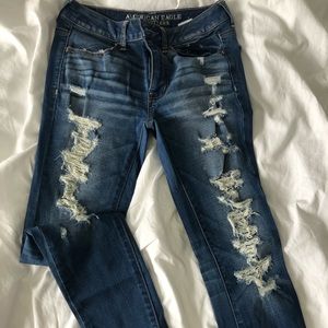 Distressed American Eagle Jeans